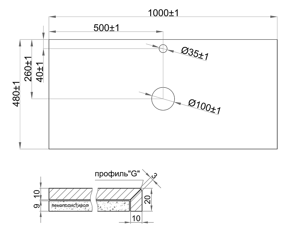 Столешница Shanel 100 SM02-02 черный, белый, бронза