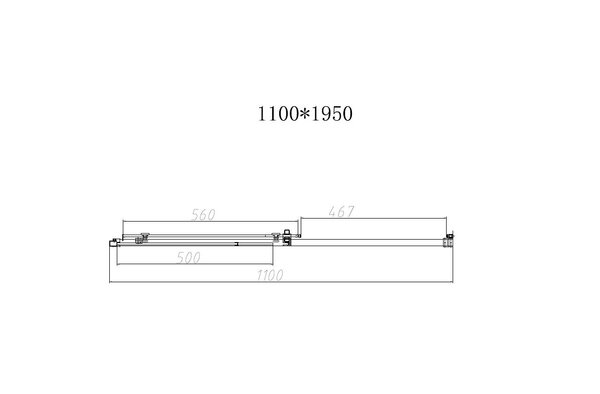 Душевая дверь Vincea Slim-N VDS-4SN110CL 110x195 см, хром, стекло прозрачное