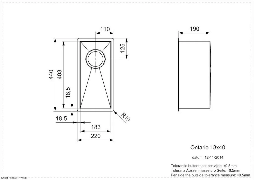 Кухонная мойка Reginox Ontario 3595 хром