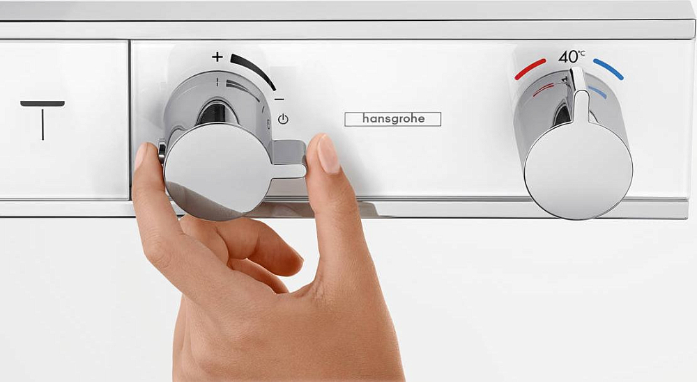 Термостат для душа Hansgrohe RainSelect 15357600, чёрный хром