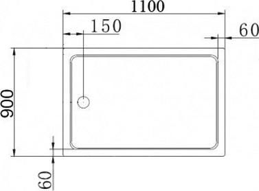 Поддон для душа Cezares Tray 110/90