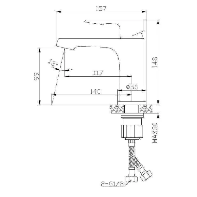 Смеситель для раковины Esko Doha DH26 хром