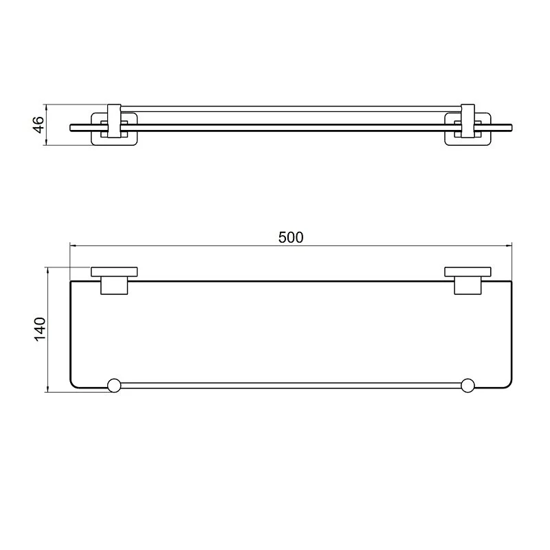 Полка Schein Klimt 9272MB черный