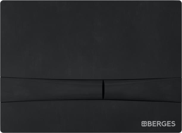 Кнопка смыва Berges Novum F5 040055 чёрный soft touch