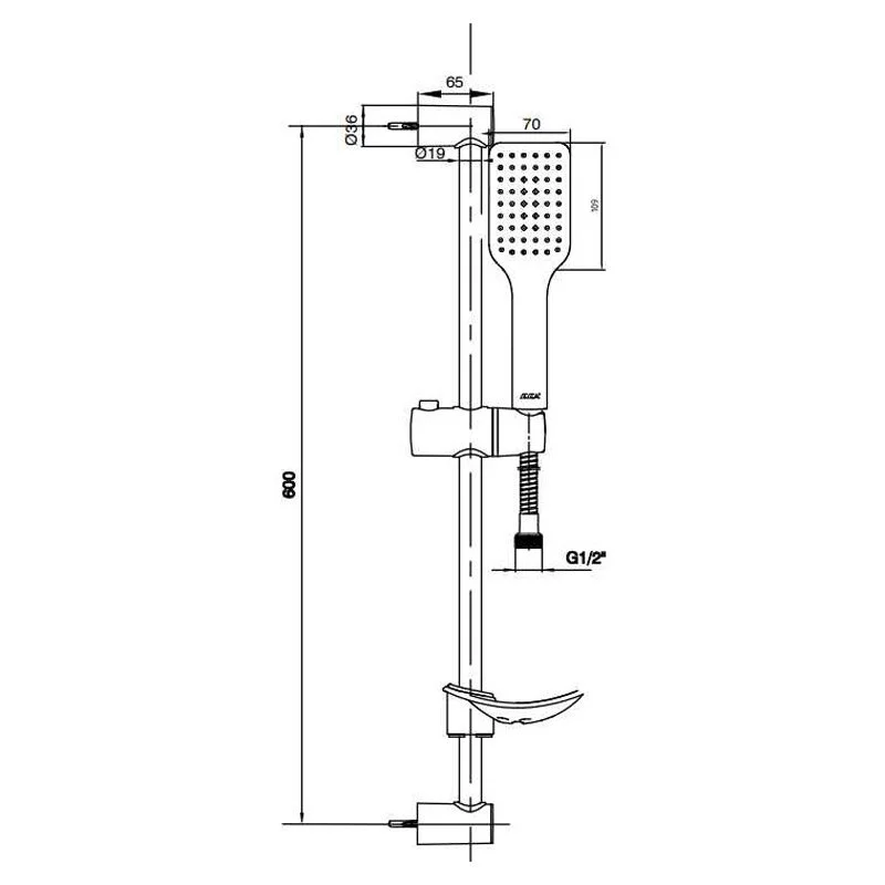 Душевой гарнитур E.C.A Tiera 102846029EX