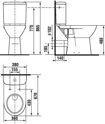 Унитаз-компакт Jika Olymp 2361.6 высокий