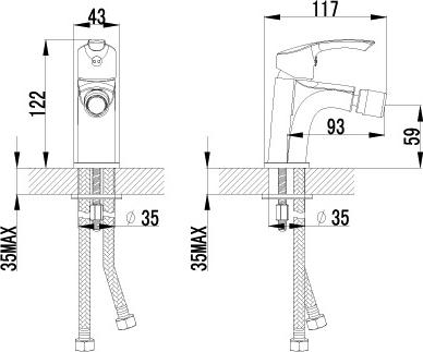 Смеситель Lemark plus Strike LM1108C для биде