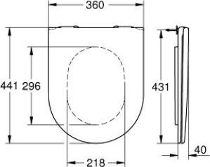 Сиденье-крышка для унитаза с микролифтом Grohe Essential 39577000