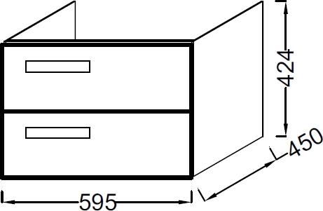 Тумба под раковину 60 см Jacob Delafon Rythmik EB1301-G1C белый