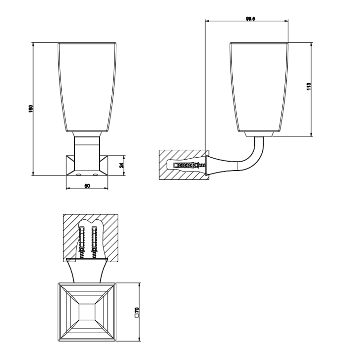 Стакан Gessi Mimi 33208#149, finox / белый