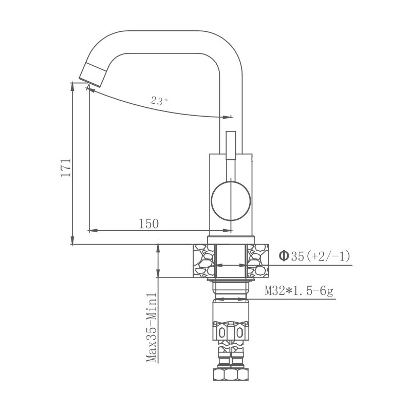 Смеситель для кухни Haiba HB72304-4 сталь