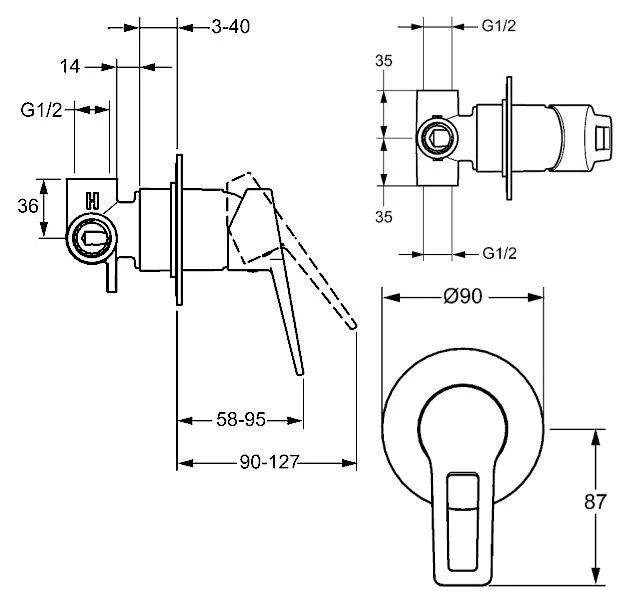 Смеситель для душа Hansa Twist 49777005 хром