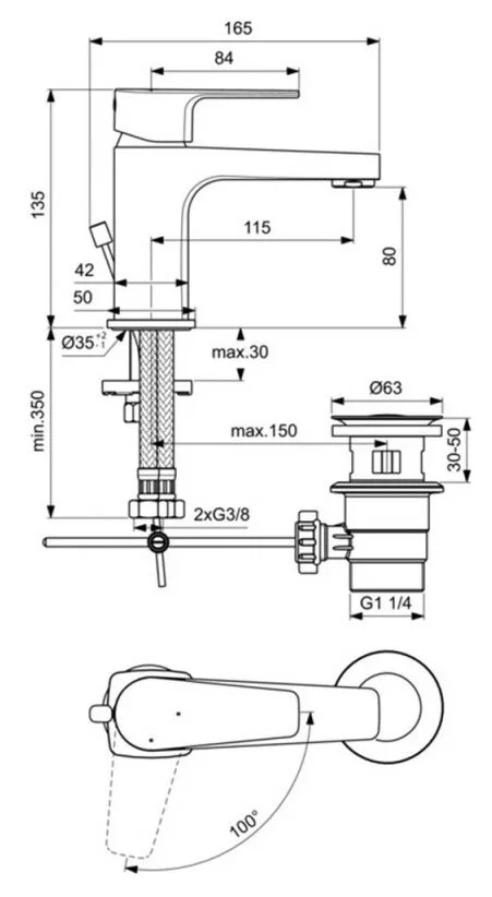 Смеситель для раковины Ideal Standard Cerafine BC745AA хром