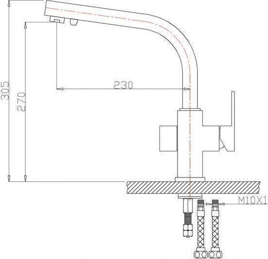 Смеситель Zorg Sanitary ZR 311 YF- ПЕСОЧНЫЙ для кухонной мойки