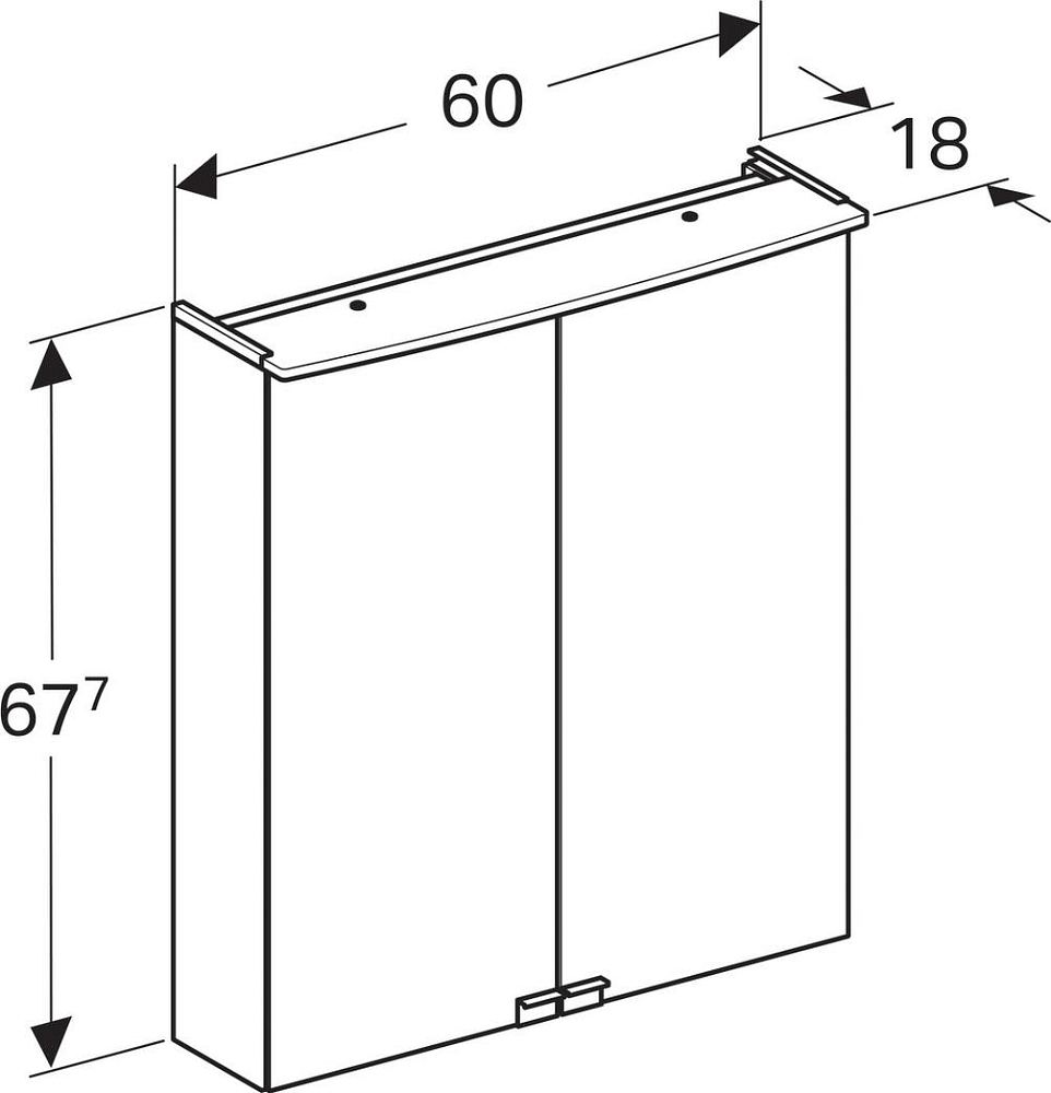 Мебель для ванной 60 см Geberit Smyle 529.352.00.6, белый