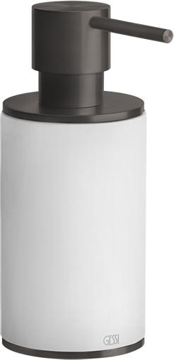 Дозатор для жидкого мыла Gessi 316 54737#707, brushed black metal PVD / белый