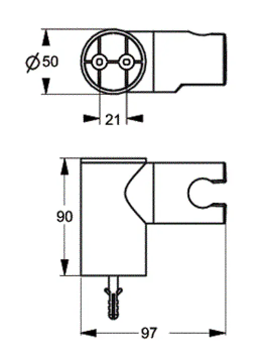 Держатель душа Ideal Standard Idealrain B9468AA хром