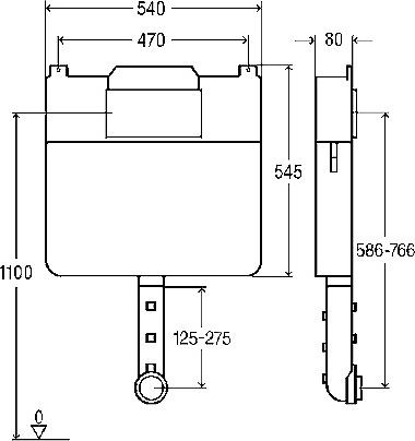 Смывной бачок скрытого монтажа Viega Mono Slim 648787