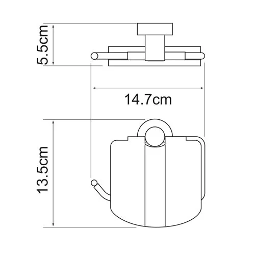 Держатель туалетной бумаги WasserKRAFT Donau K-9400 K-9425 хром