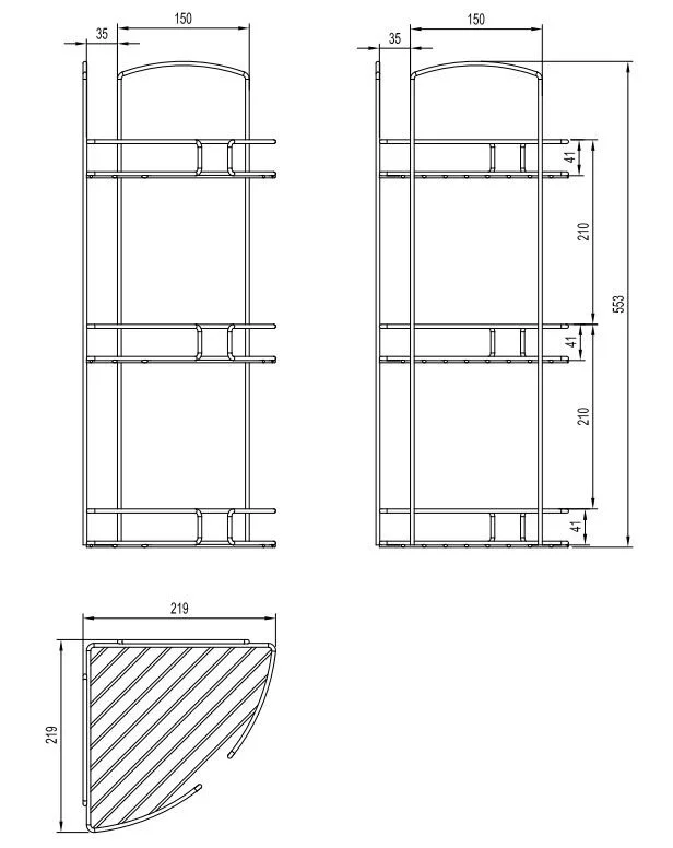 Полка Milardo 111WC30M44 хром