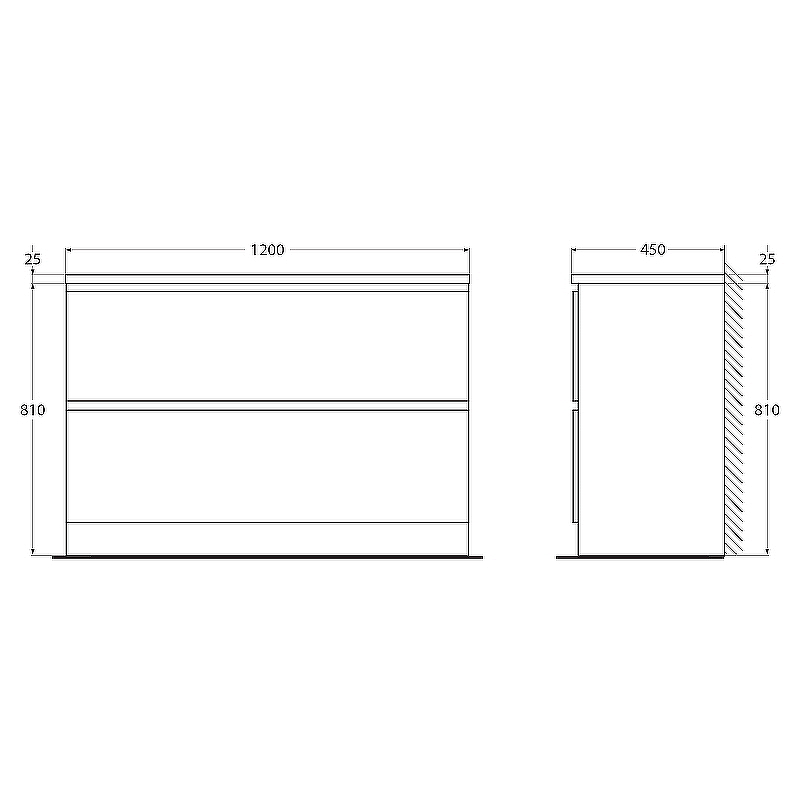 Тумба под раковину BelBagno ALBANO-1200-2C-PIA-BL 120 см, Bianco Lucido