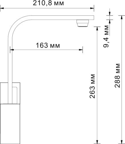 Смеситель Wasserkraft Alme 1507 для кухонной мойки