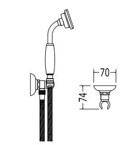 Душевая лейка Devon&Devon Austin UTCI220OT-01