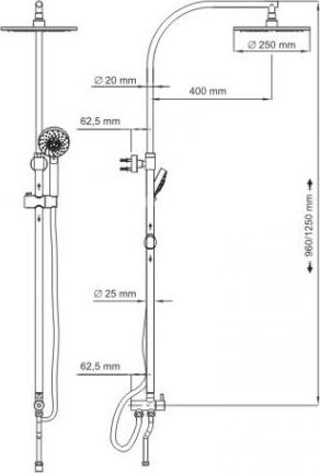 Душевая стойка Wasserkraft A025