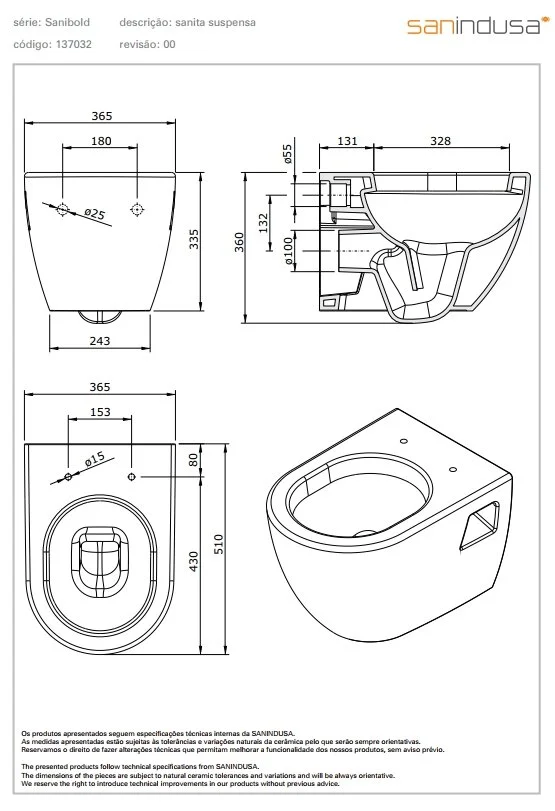 Инсталляция Mepa с унитазом Sanindusa Sanibold 137932004, сиденье микролифт, комплект