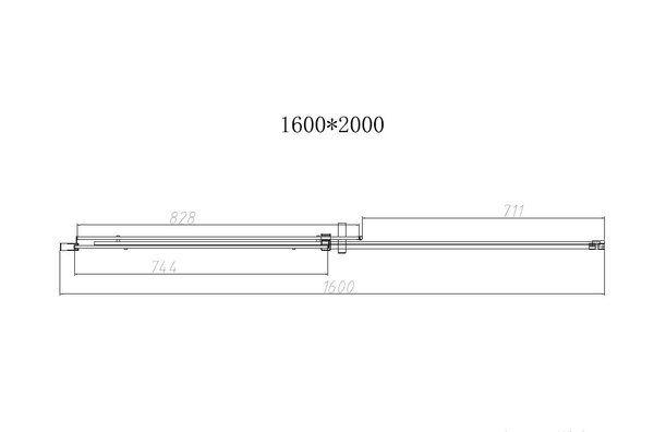 Душевая дверь Vincea Dice VDS-4D160CLB 160x200 см, черный, стекло прозрачное