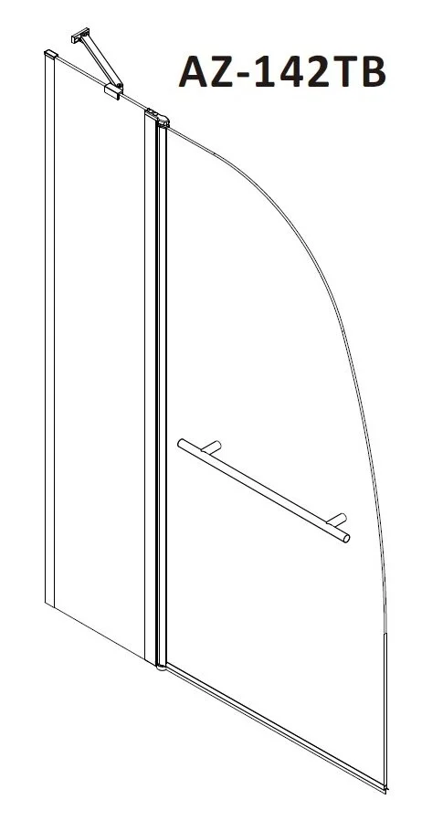 Шторка на ванну Azario Boston AZ-142TB