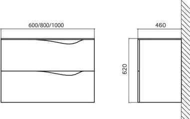 Тумба для комплекта BelBagno Clima BB800JH1CC/BL-BB1380L bianco lucido