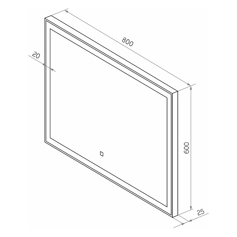 Зеркало Континент Frame White ЗЛП2312 белый