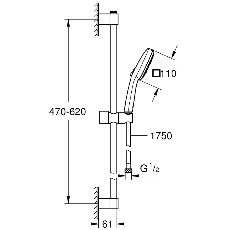 Душевой гарнитур Grohe Tempesta 27579003 хром