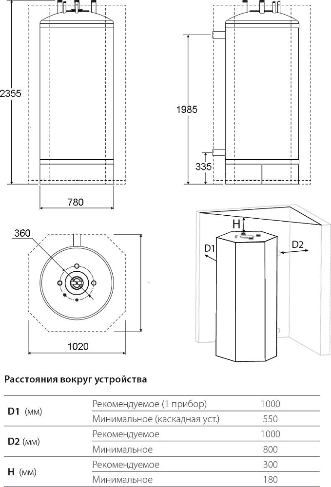 Водонагреватель ACV JUMBO 1000+CRATE