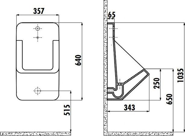 Писсуар Creavit TP640-00CB00E-0000, белый