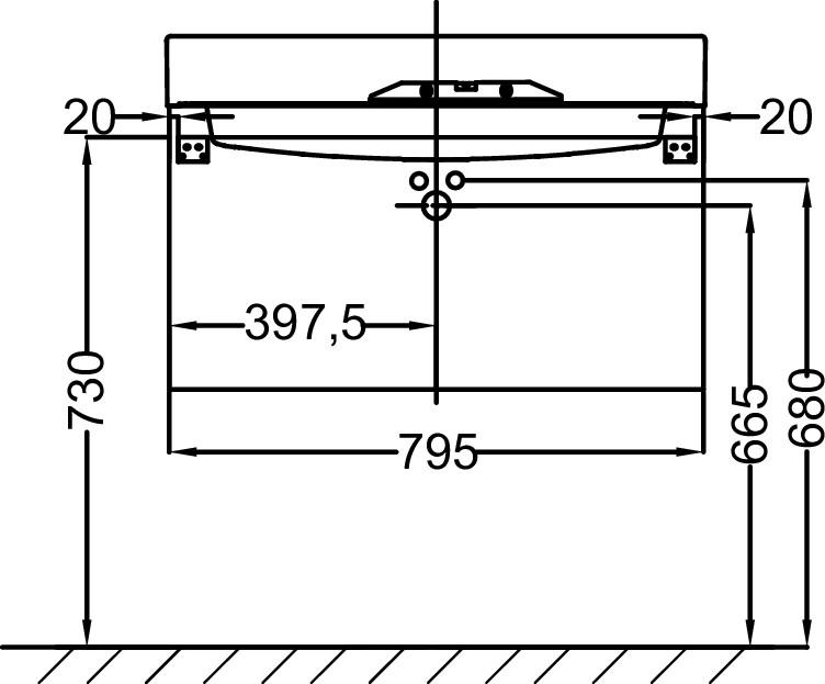 Тумба для комплекта 80 см Jacob Delafon Rythmik EB1302-M80 алый матовый