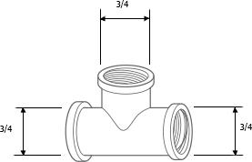 Тройник Royal Thermo 3/4x3/4x3/4