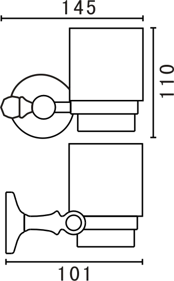 Стакан Art&Max Antic AM-E-2668AL