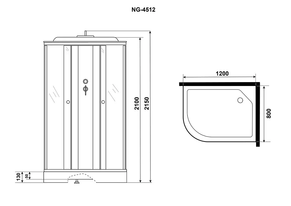 Душевая кабина Niagara Eco NG-4512-14L