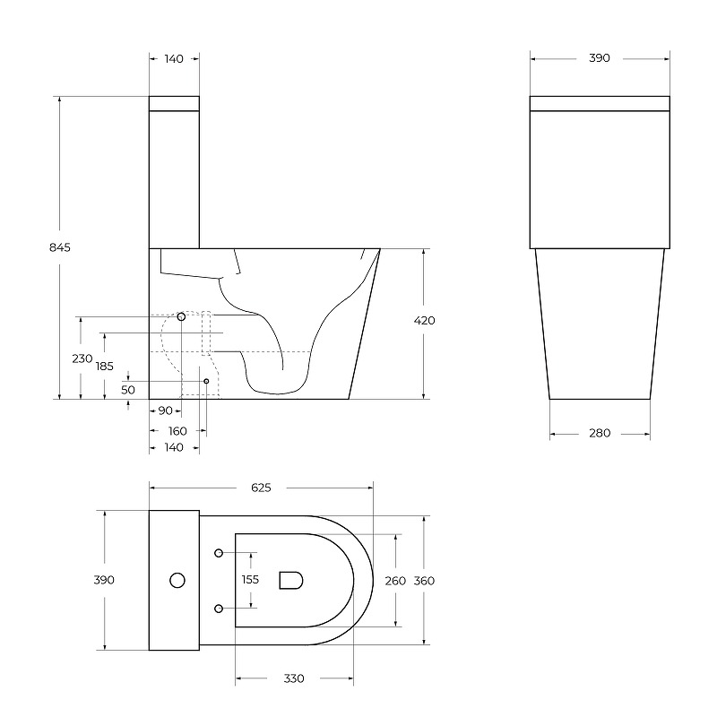 Чаша унитаза BelBagno Flay-Tor BB2149CP-TOR, белый