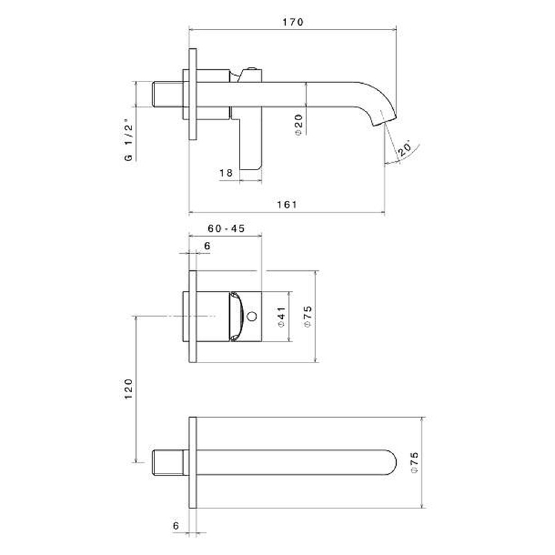 Смеситель для раковины Kerama Marazzi Linea 71028EKM.01.093 черный матовый