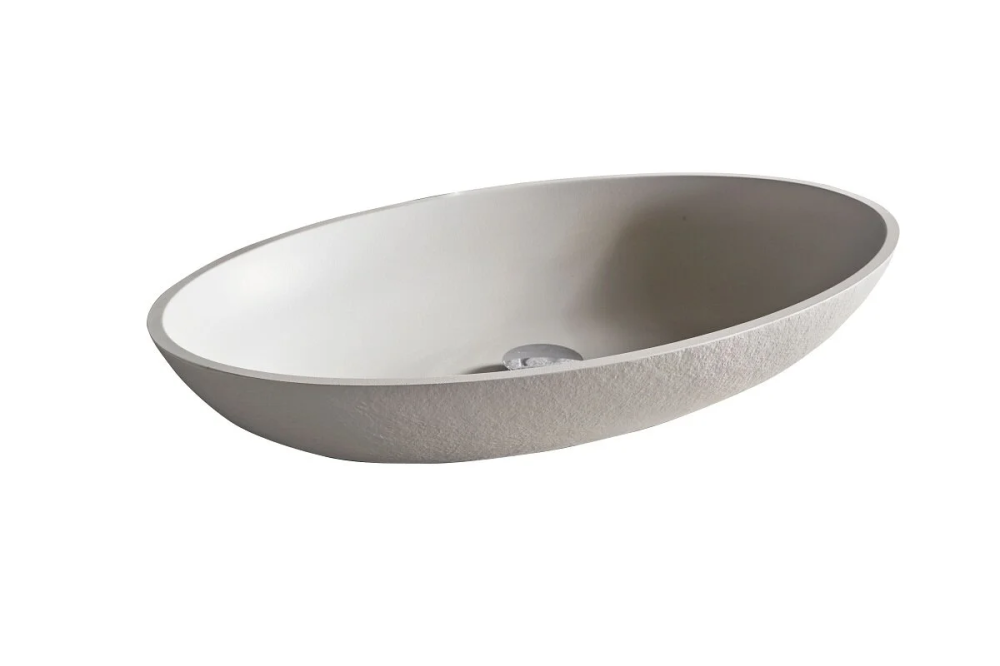 Накладная раковина 58 см Acquabella Lavabo LAVABO_ON-TOP_OVAL_SLATE_BLANCO