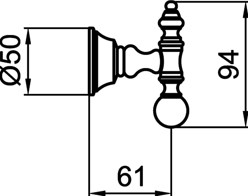 Крючок Webert Karenina КА500401015 хром