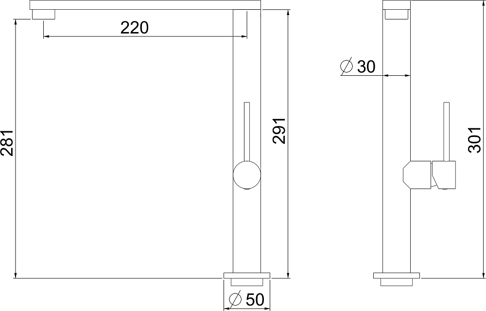 Смеситель для кухни Orange Steel M99-000ni, никель