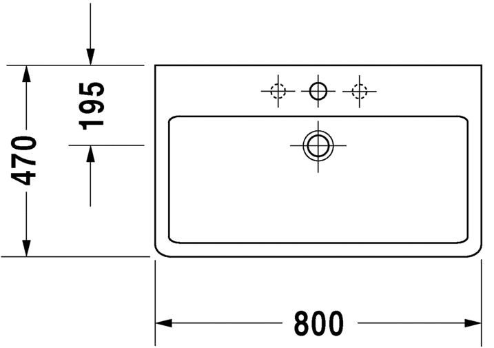 Раковина на столешницу 80 см Duravit Vero 0454800027