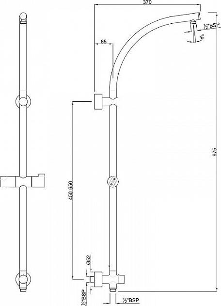 Душевая стойка с держателем Jaquar SHA-CHR-1215R