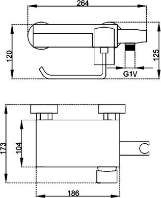 Смеситель с гигиеническим душем и бумагодержателем Gappo Gyron G7296