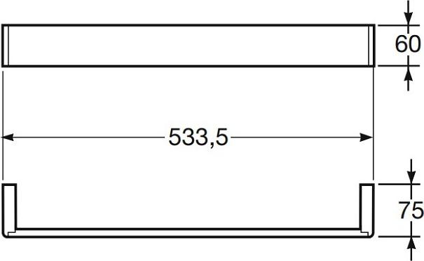 Полотенцедержатель 53 см Armani / Roca Island 7.8164.5.600.1, хром