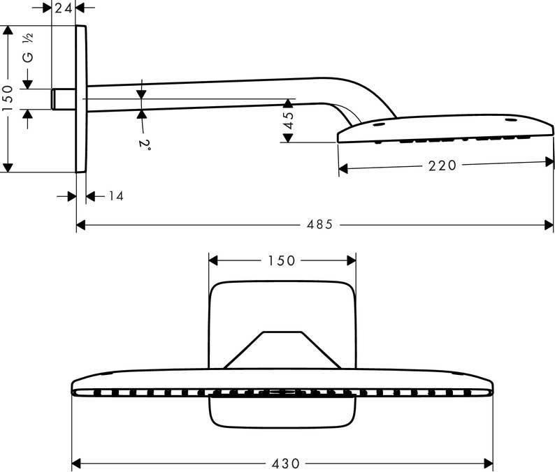 Верхний душ Hansgrohe Raindance E Air 27372000